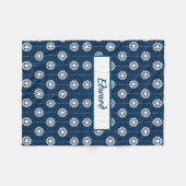 Kleine Sterne über Navy Blue Fleecedecke (Vorderseite (Horizontal))