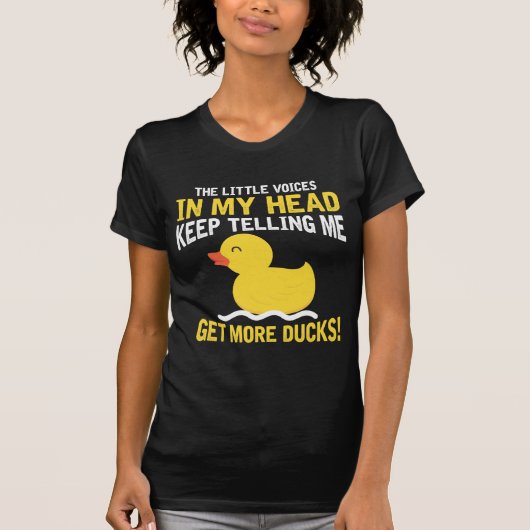 Kleine Stimmen in meinem Head Rubber Duck Lover Ba T-Shirt (Vorderseite)