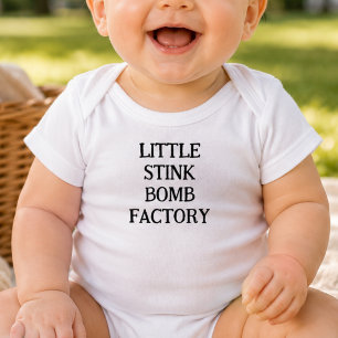 Kleine Stinkbombe Fabrik Lustiger Spruch Baby Strampler