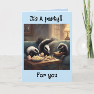 Kleine Stinktiere, es ist eine Party für dich zum  Karte