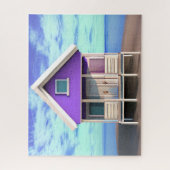 Kleine Strandhütte auf dem Sand Puzzle (Vertikal)