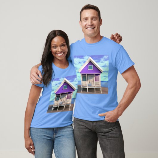 Kleine Strandhütte auf dem Sand T-Shirt (Unisex)