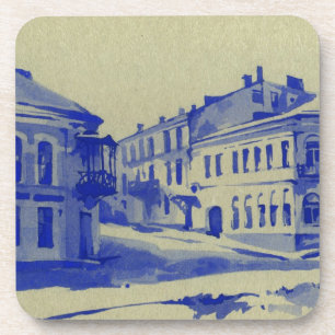 Kleine Straßen in der alten Stadt Getränkeuntersetzer