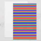 Kleine Streifen mit Regenbogenfarben Briefpapier (Vorne/Hinten)