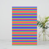 Kleine Streifen mit Regenbogenfarben Briefpapier (Stehend Vorderseite)