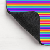 Kleine Streifen mit Regenbogenfarben Mousepad (Ecke)