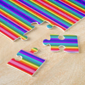 Kleine Streifen mit Regenbogenfarben Puzzle (Seite)