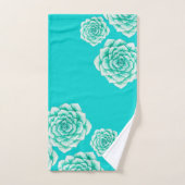 Kleine Sukkulente Aquamarine Kunst Badhandtuch Set (Handtuch)