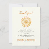 Kleine Sunshine Baby Dusche Danke Karte (Vorderseite)