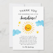 Kleine Sunshine Baby Dusche Dankeskarte (Vorderseite)
