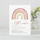 Kleine Sunshine Baby Dusche Einladung (Stehend Vorderseite)