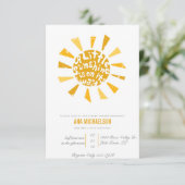 Kleine Sunshine Baby Dusche Einladung (Stehend Vorderseite)