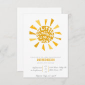 Kleine Sunshine Baby Dusche Einladung (Vorne/Hinten)