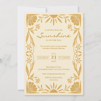 Kleine Sunshine Baby Dusche Einladung