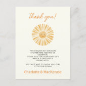 Kleine Sunshine Baby Dusche Vielen Dank Postkarte (Vorderseite)
