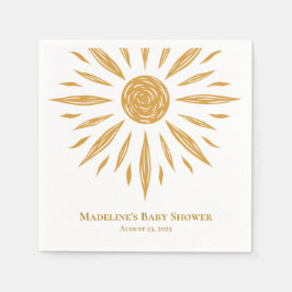 Kleine Sunshine Custom Baby Shower Napkin Serviette