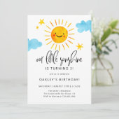 Kleine Sunshine Geburtstagsparty Einladung (Stehend Vorderseite)