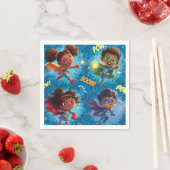 Kleine Superhelden-Party Serviette (Beispiel)