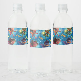 Kleine Superhelden-Party Wasserflaschenetikett