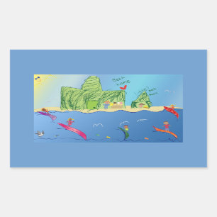 Kleine Surfer Sticker