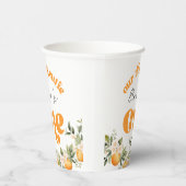 Kleine Süsse 1. Geburtstag Zitrusfrüchte Orangen Pappbecher (Rechts)