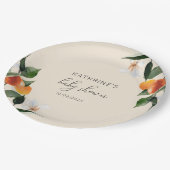 kleine Süsse Aquarell Zitrusbrasse Pappteller (Schrägansicht)