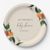 kleine Süsse Aquarell Zitrusbrasse Pappteller (Vorderseite)