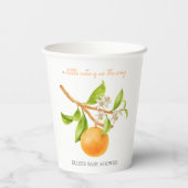 Kleine Süsse Ästhetische Babydusche Pappbecher (Rückseite)