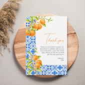 Kleine Süsse | Ästhetische blaue Tiles & Citrus Dankeskarte