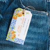 Kleine Süsse | Ästhetische blaue Tiles & Citrus Geschenkanhänger