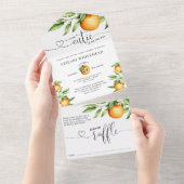 Kleine Süsse auf dem Weg Babydusche All In One Einladung (Abreißen)