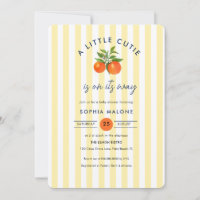 Kleine Süsse auf dem Weg Citrus Baby Dusche
