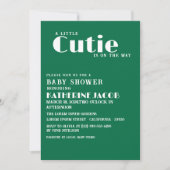 Kleine Süsse auf dem Weg Lemon Citrus Babydusche Einladung (Vorderseite)