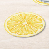 Kleine Süsse auf dem Weg Lemon Citrus Babydusche Runder Pappuntersetzer (Angewinkelt)