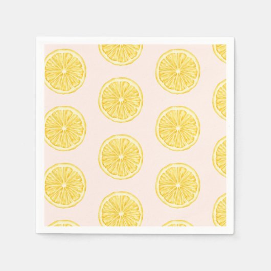 Kleine Süsse auf dem Weg Lemon Citrus Babydusche Serviette (Vorderseite)