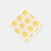 Kleine Süsse auf dem Weg Lemon Citrus Babydusche Serviette (Ecke)