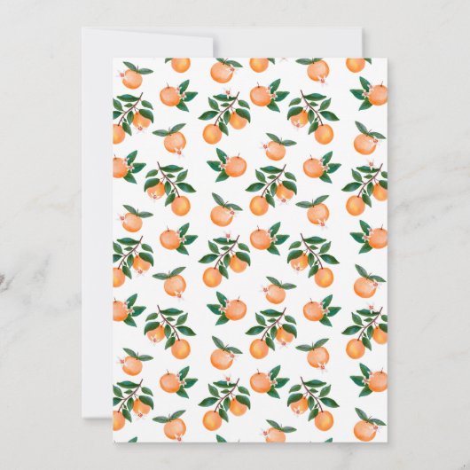 Kleine Süsse auf dem Weg nach Orange Einladung (Rückseite)