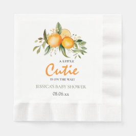 Kleine Süsse auf dem Weg zur Orange Citrus Baby Du Serviette