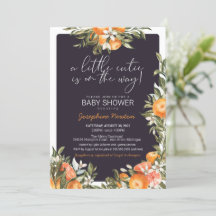 Kleine Süsse auf der Way Orange Citrus Baby Dusche