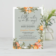 Kleine Süsse auf der Way Orange Citrus Baby Dusche