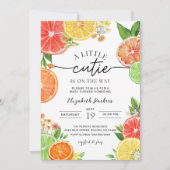 Kleine Süsse Baby Citrus Dusche Einladung (Vorderseite)
