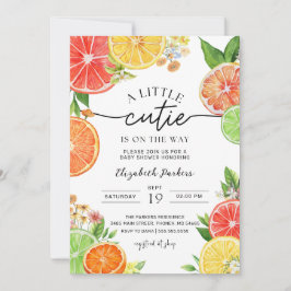 Kleine Süsse Baby Citrus Dusche Einladung