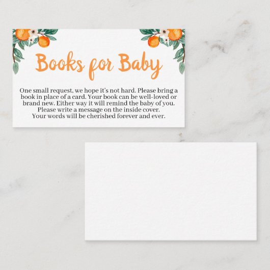 Kleine Süsse Baby Duschbücher für Baby Visitenkarte (Vorne/Hinten)