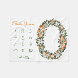Kleine Süsse Baby Milestone Monatsblanket Fleecedecke