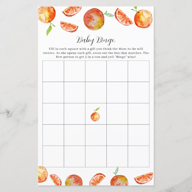 Kleine Süsse Baby Shower Bingo Spiel Party Aktivit (Vorderseite)