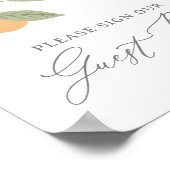 Kleine Süsse Baby Shower Gästebuchsignatur Poster (Ecke)