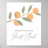 Kleine Süsse Baby Shower Gästebuchsignatur Poster (Vorne)