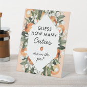 Kleine Süsse Baby Shower Guess Spielzeichen Sockelschild (In SItu)