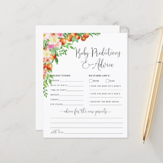 Kleine Süsse Babyberatung und -vorhersage (Vorderseite/Rückseite Beispiel)