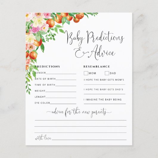 Kleine Süsse Babyberatung und -vorhersage (Vorderseite)